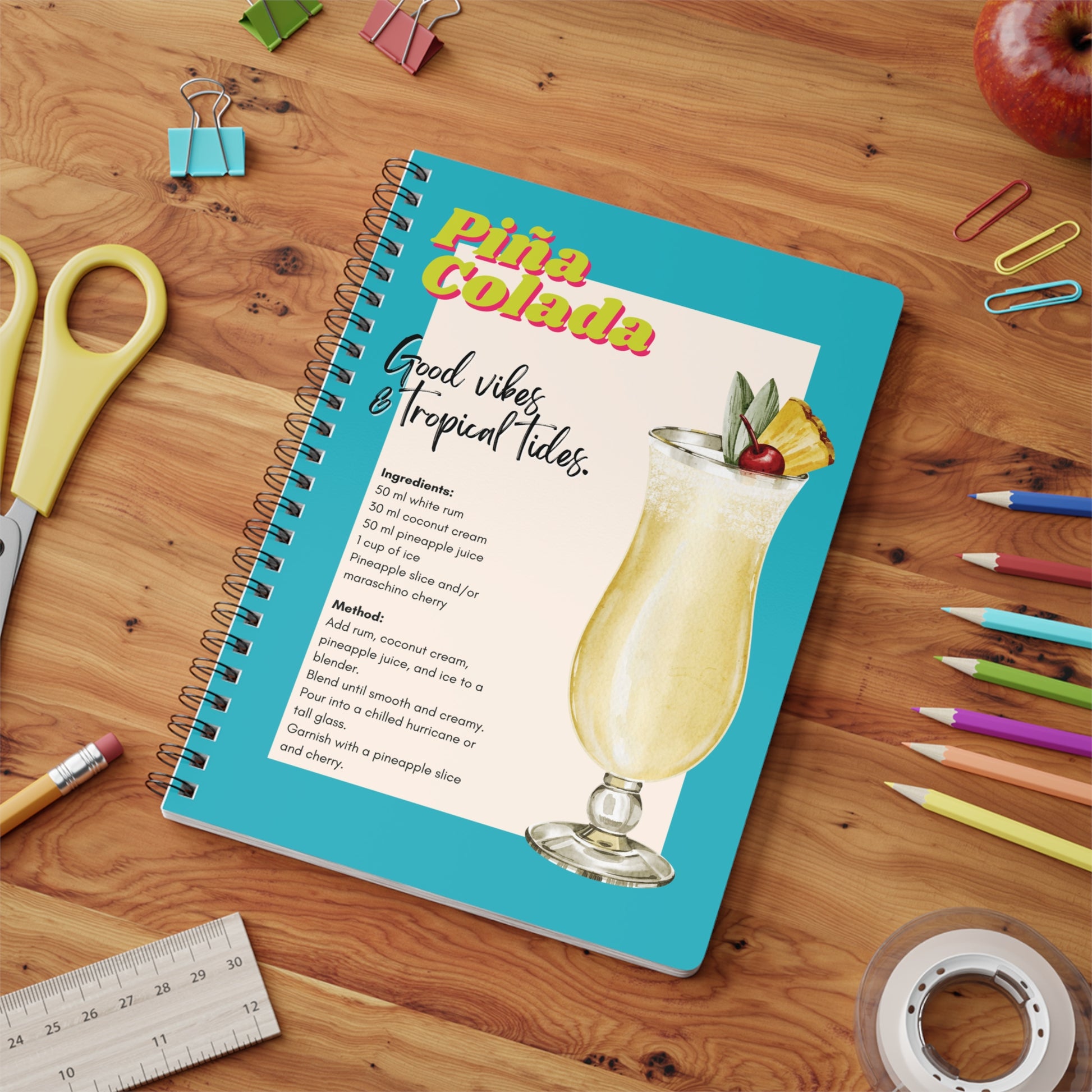 "Pina Colada" Softcover A5 Notebook