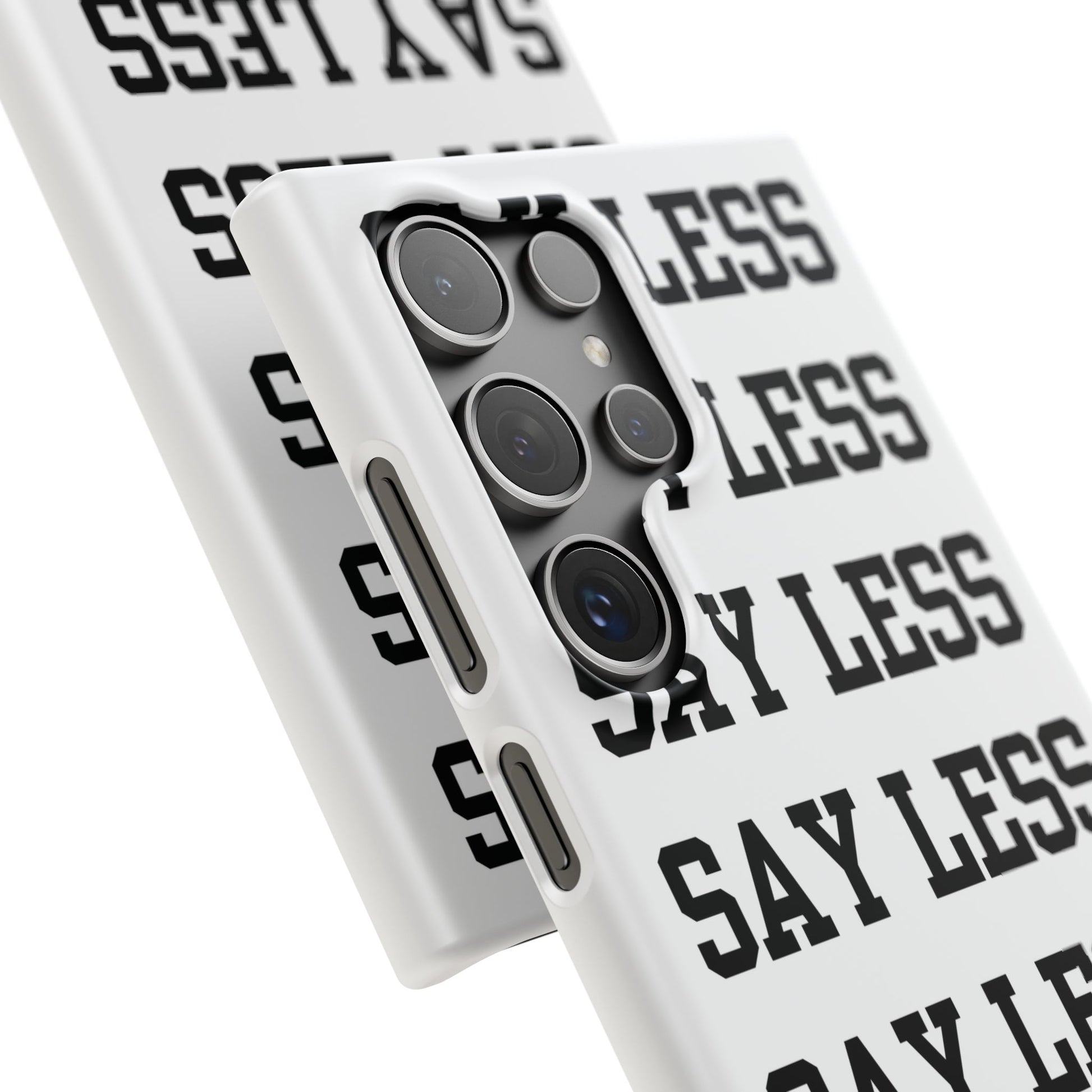 'Say Less' Mobile Snap Case - White