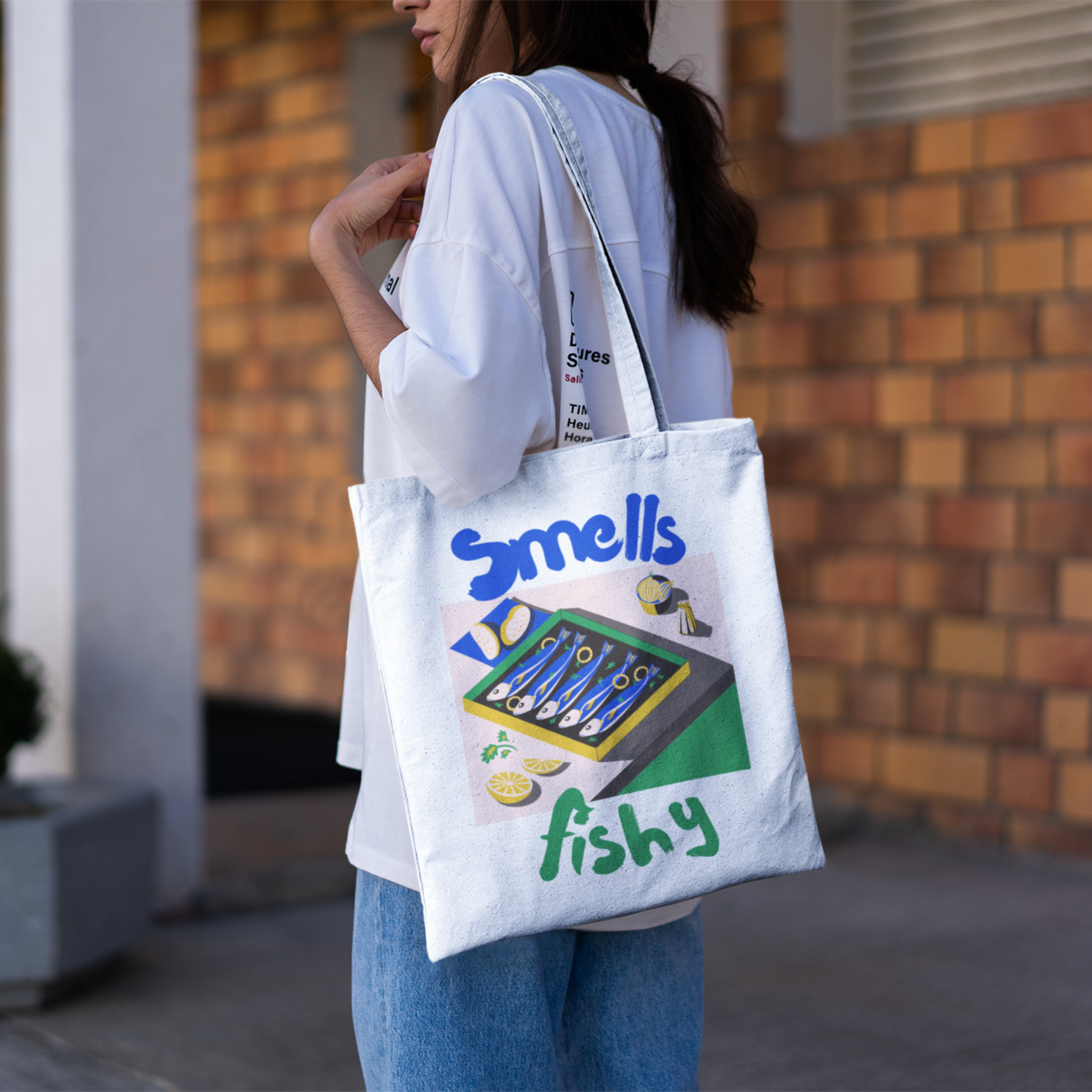 'Smells Fishy' Tote Bag