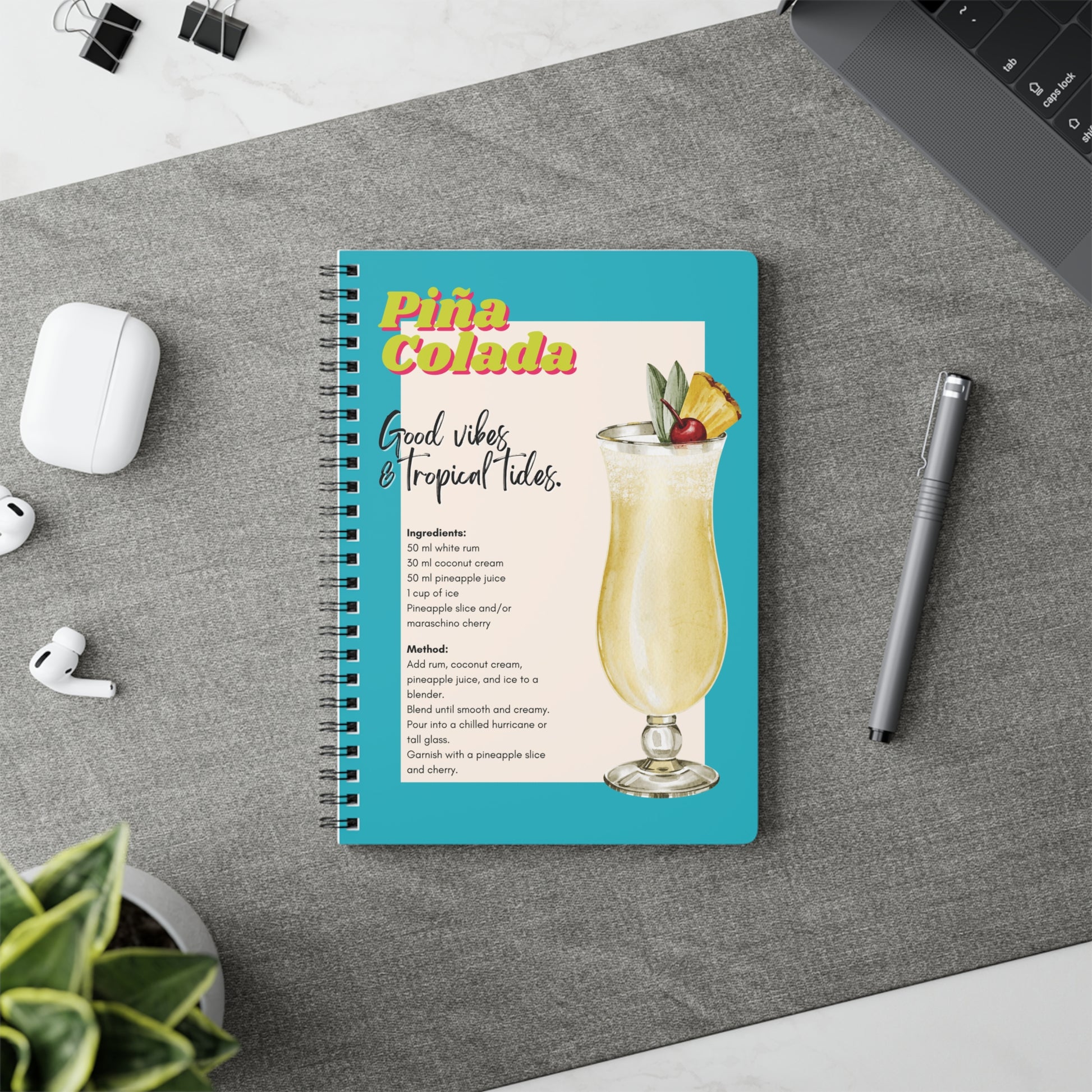 "Pina Colada" Softcover A5 Notebook